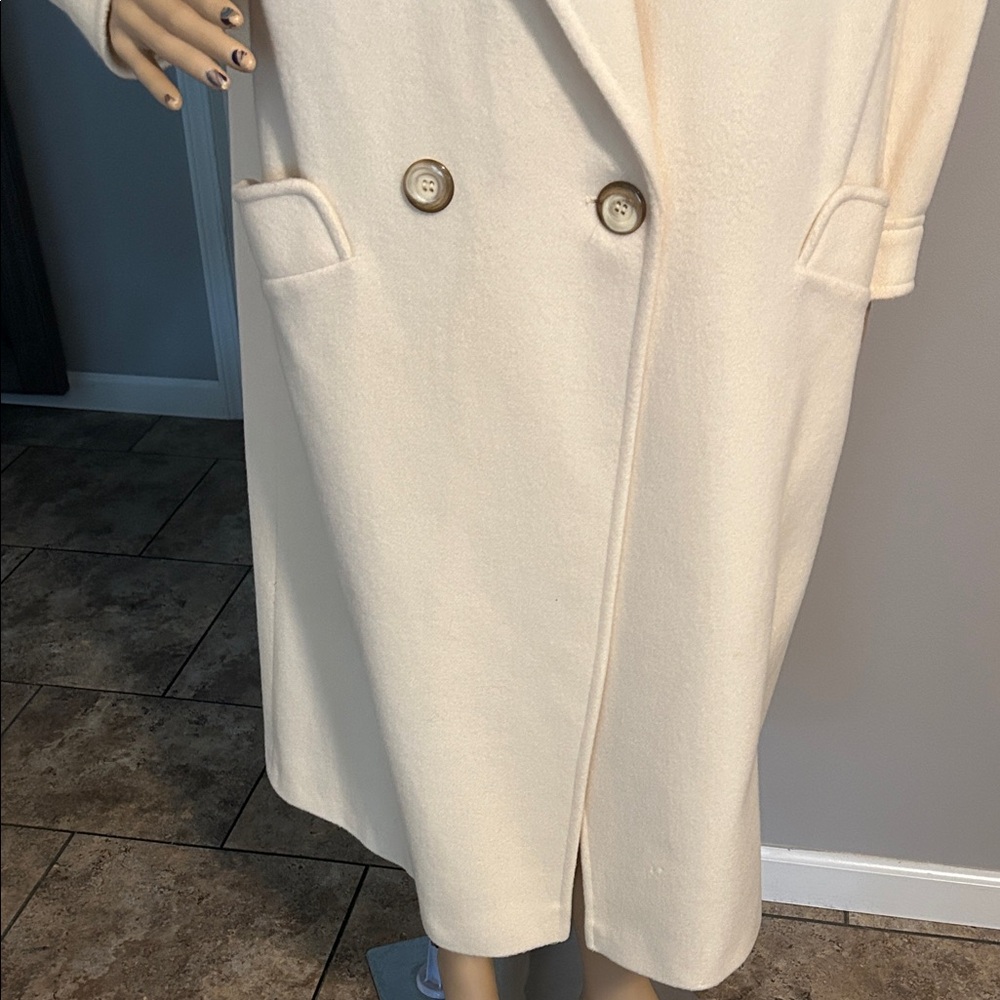 La Vogue Petite Vintage Wool Elegant Cream Women's Coat 80’s - 90’s USA🇺🇸 - Picture 3 of 10